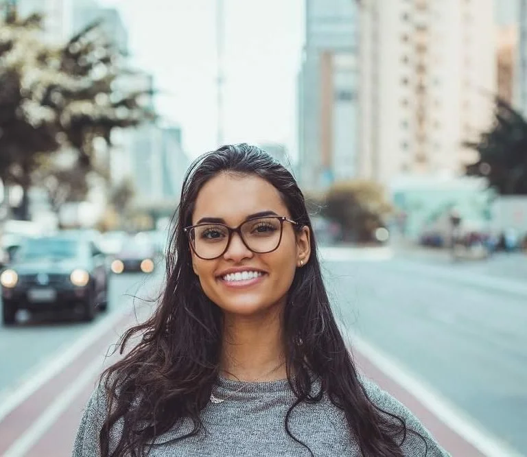 pretty woman smiling