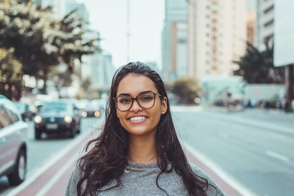 pretty woman smiling